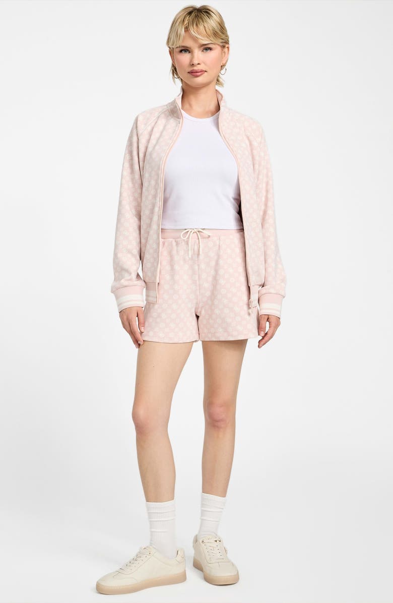 GUESS Aggie Tie Waist Shorts, Alternate, color, Pink