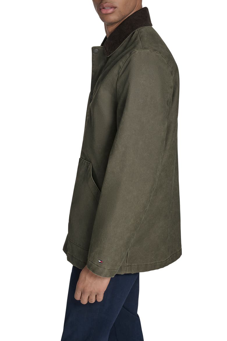 Barn Jacket with Corduroy Collar, Alternate, color, FOREST NIGHT