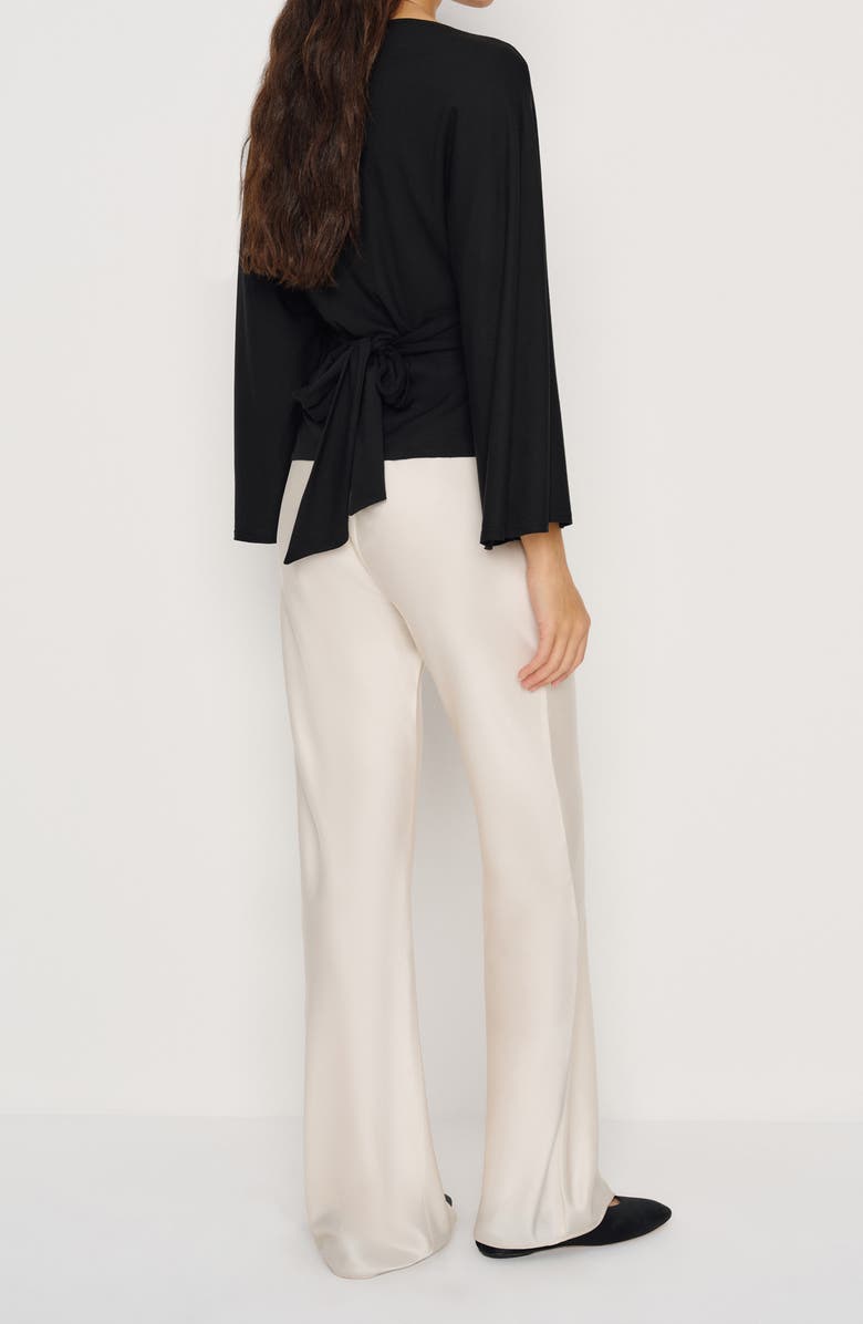 Reformation Avery Boatneck Knit Top, Alternate, color, Black