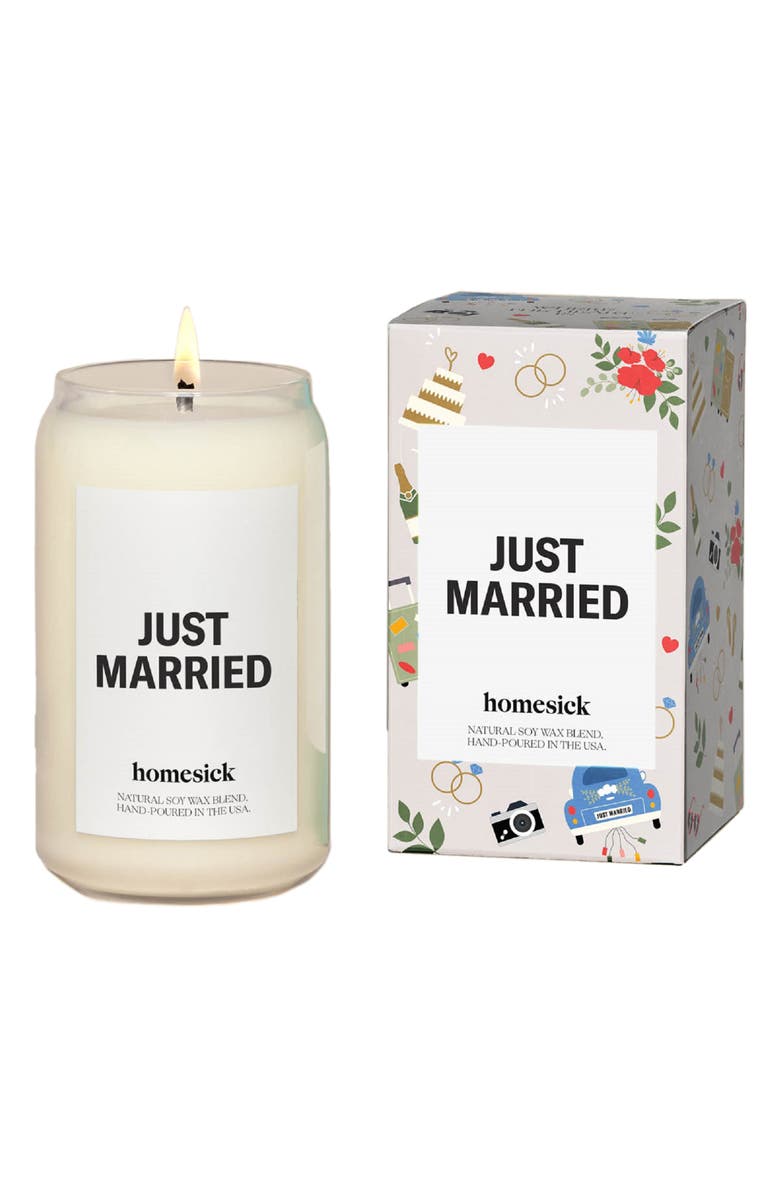 homesick Just Married Candle, Main, color, 
