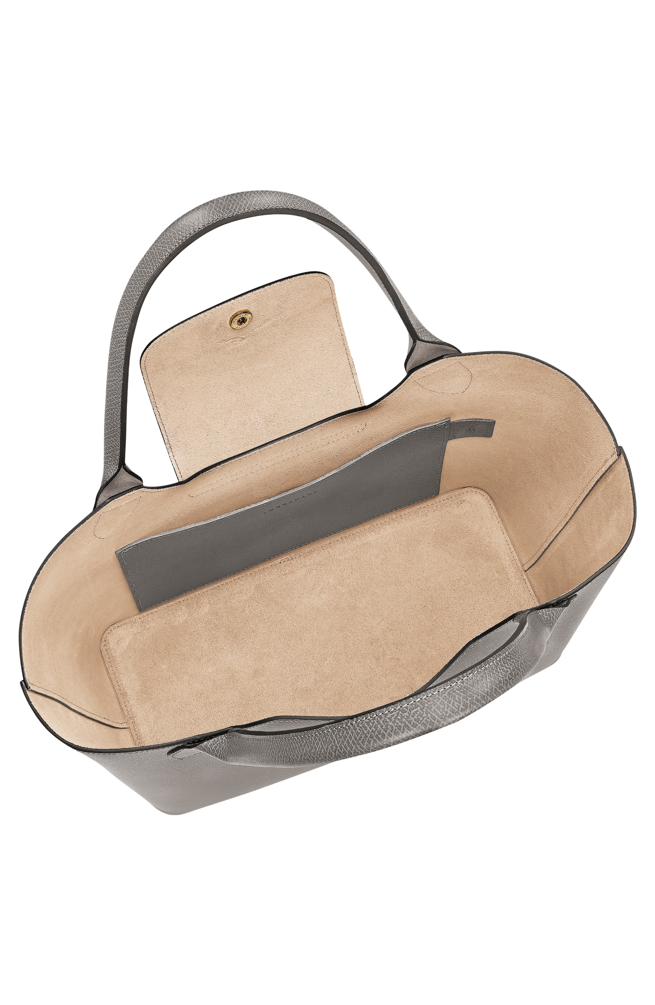 Longchamp Épure Leather Shoulder Tote, Alternate, color, Turtledove