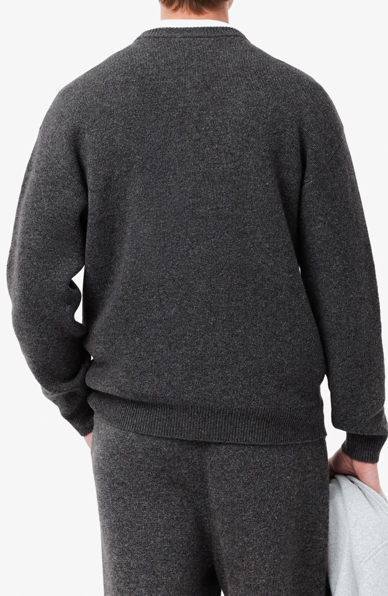 Lacoste Relaxed Fit Double Face Cotton & Wool Blend Sweater, Alternate, color, Agathe Chine/ Viennese