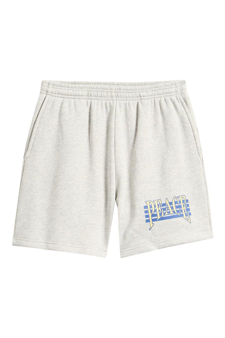 Seventies Graphic Sweat Shorts, Alternate, color, ASH