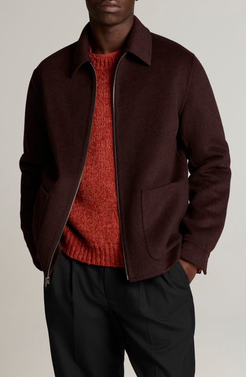 Wool Blend Bomber Jacket