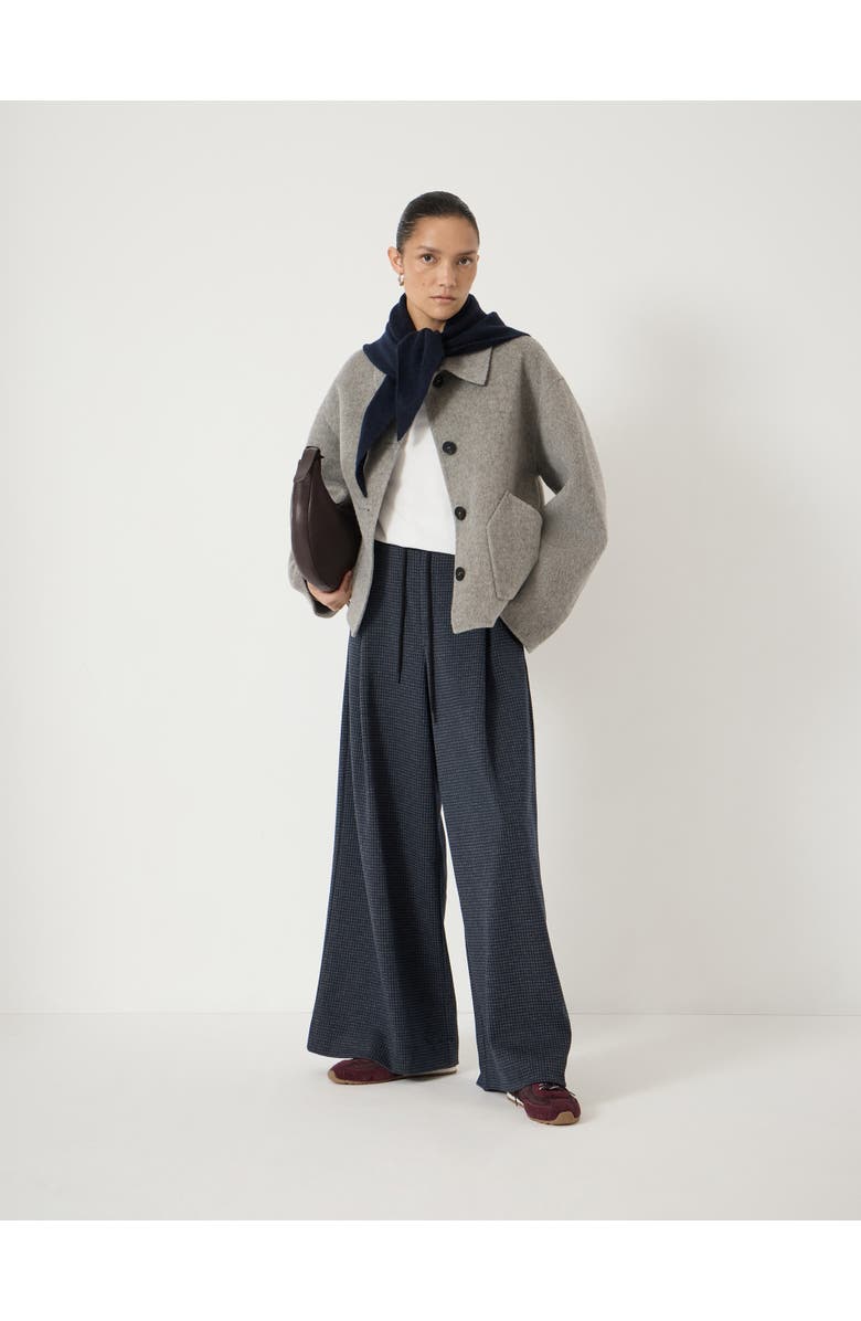 Hush Pure Wool Double Faced Jacket, Main, color, Light Grey Marl