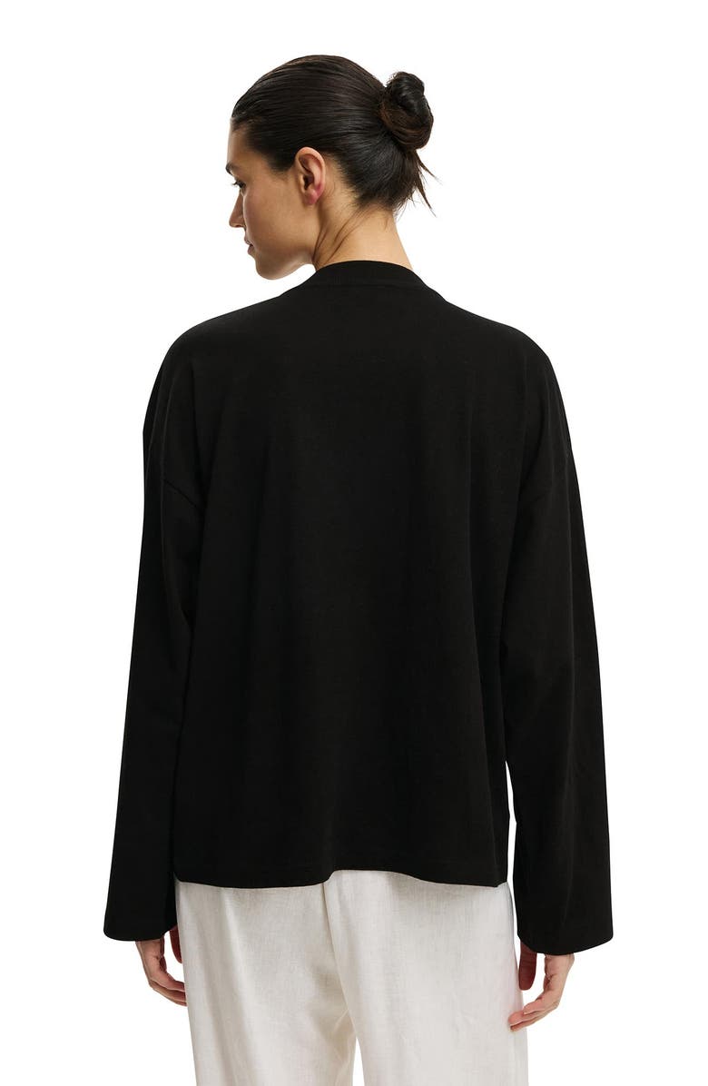 Cotton On Women's Oversized Boxy Long Sleeve Tee, Alternate, color, Black