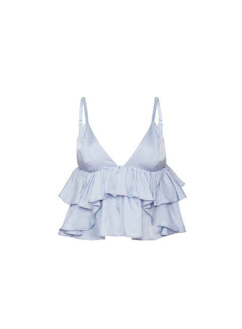 Luxe Twill Ruffle Cami