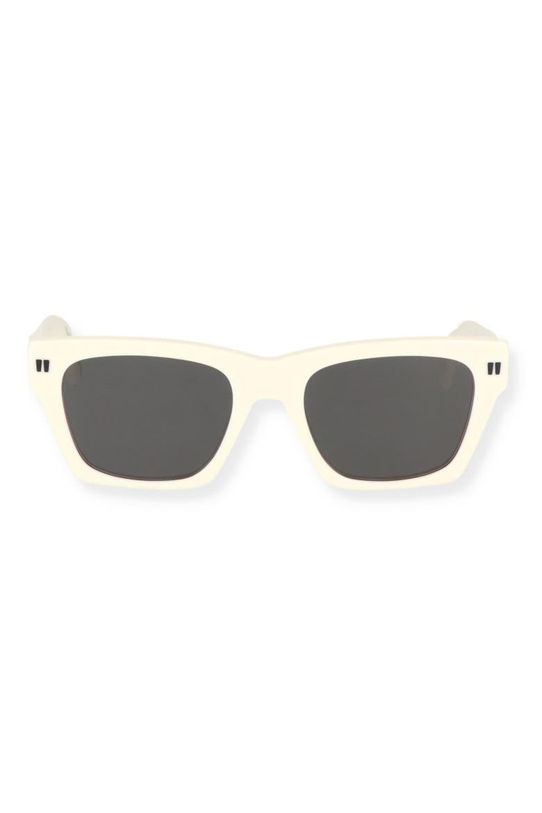 53mm Valdez Square Sunglasses, Alternate, color, OFF WHITE/ DARK GREY