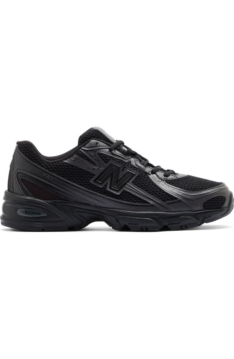 New Balance Gender Inclusive 740 Sneaker, Alternate, color, Black / Black Cement