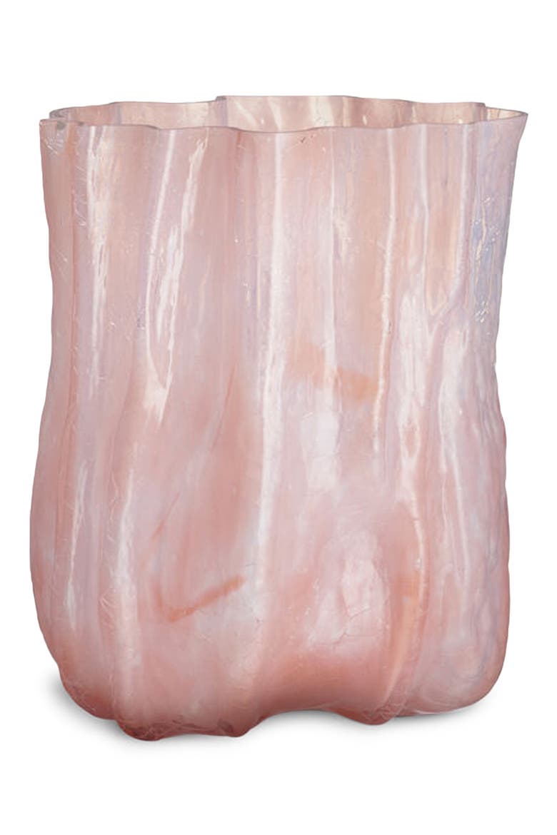 Crackle Tall Vase, Main, color, PINK