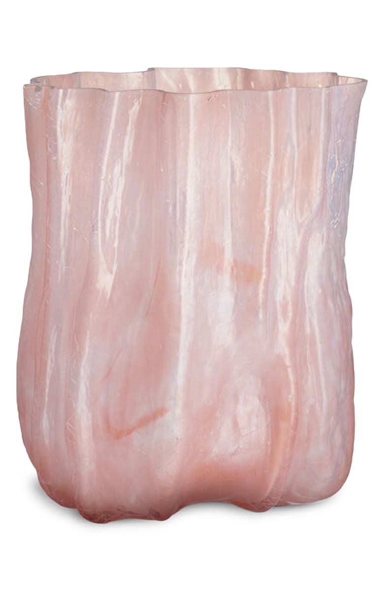 Kosta Boda Crackle Tall Vase, Main, color, Pink