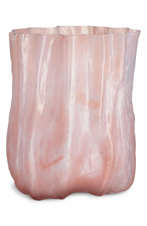 Kosta Boda Crackle Tall Vase In Pink