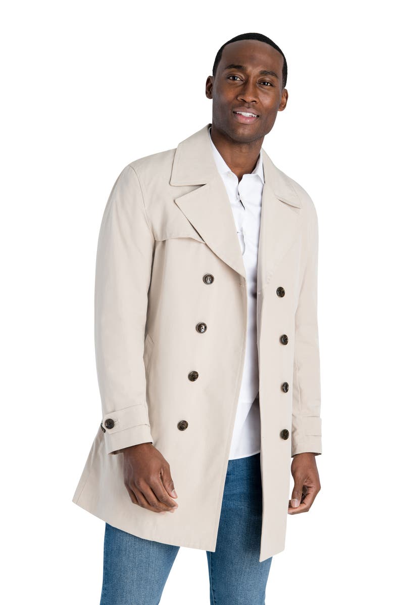 Michael Kors Double Breasted Trench Coat, Alternate, color, 