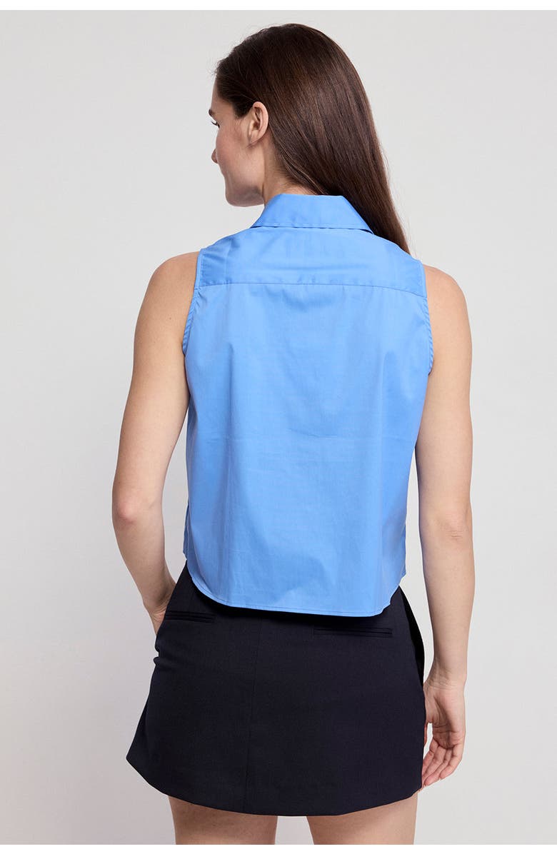 The Shirt by Rochelle Behrens The Boxy Cropped Sleeveless Shirt, Alternate, color, French Blue