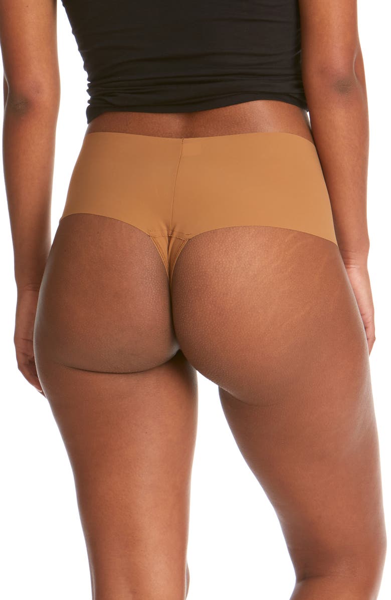 Hanky Panky Breathe High Waist Thong, Alternate, color, Toffee