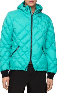 Burberry Check-stitch Nylon Doversgreen Puffer Jacket