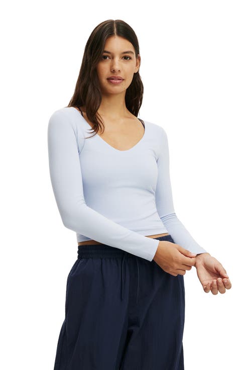 Women's Active Ultra Soft Scoop Neck Long Sleeve