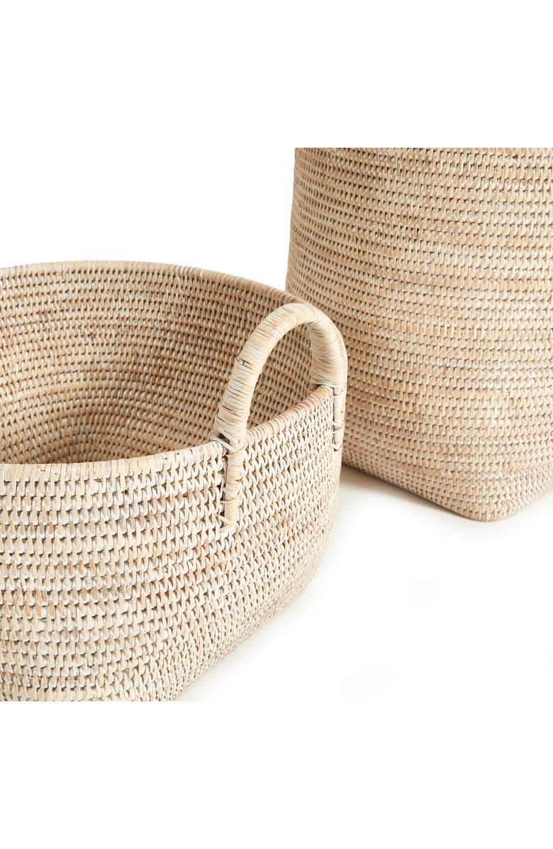 Napa Home & Garden Burma Rattan Orchard Baskets, Set Of 2, Alternate, color, White