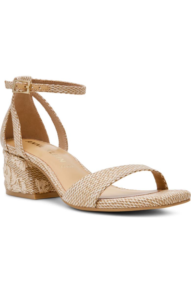 Anne Klein Mia Ankle Strap Sandal, Main, color, Natural Multi