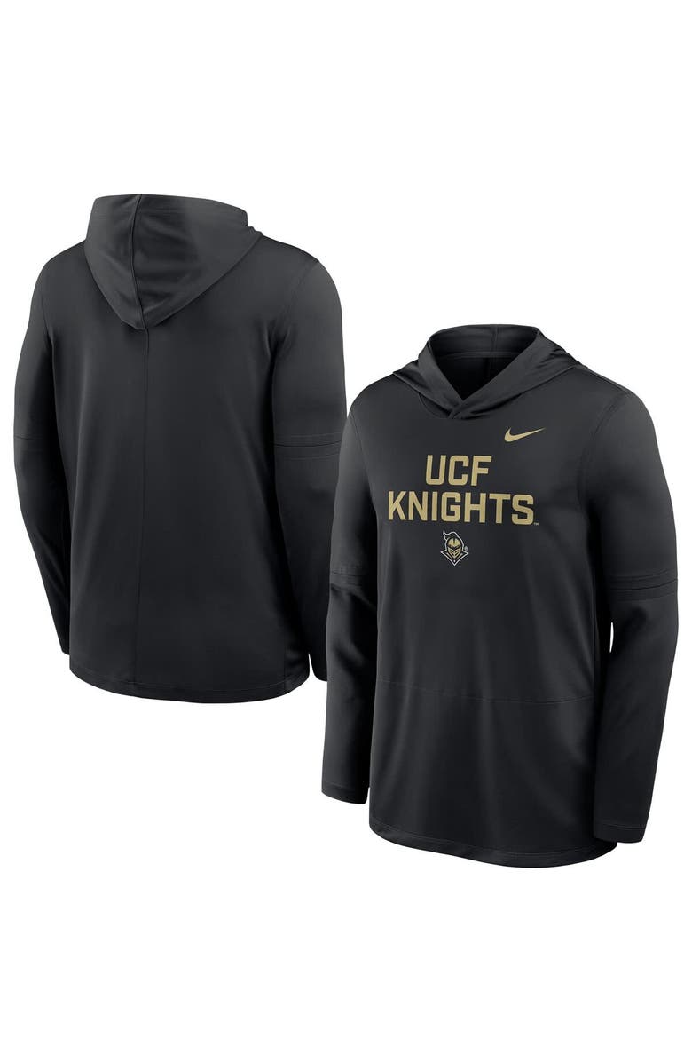 Nike Men's Nike Black UCF Knights Sideline Dri-FIT Lightweight Hooded Top, Main, color, Black