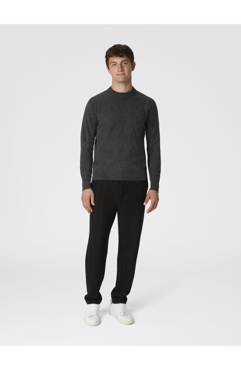 Missoni Crew Neck Sweater In Pure Cashmere With Chevron Pattern, Alternate, color, Grey