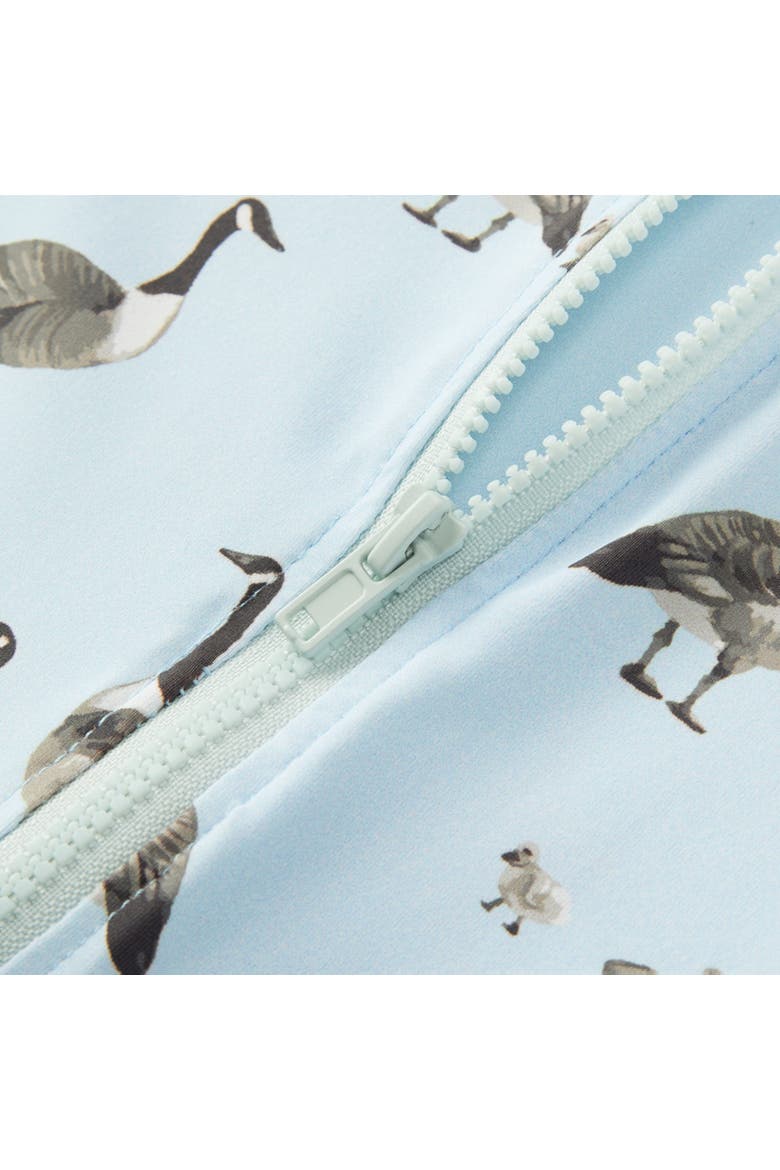 Zipper Shortall Swimsuit, Alternate, color, Goose