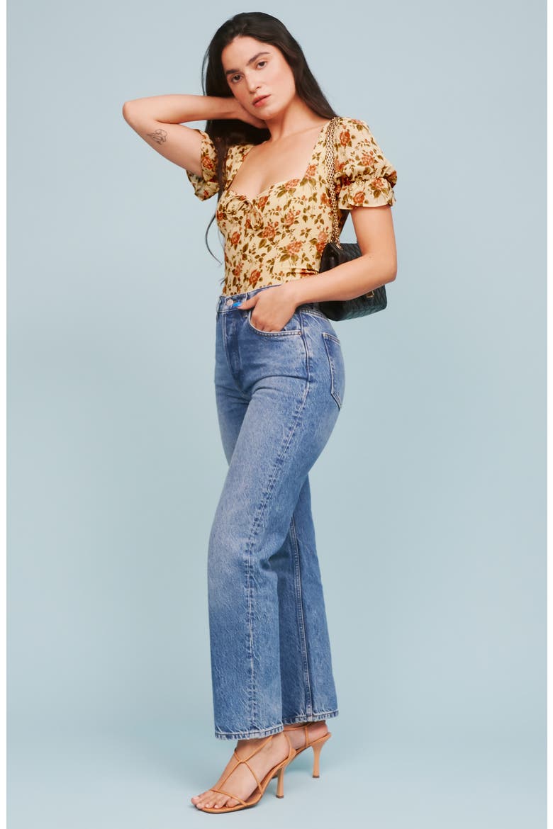 Delevan Ruffle Sleeve Top, Alternate, color, VARENNA