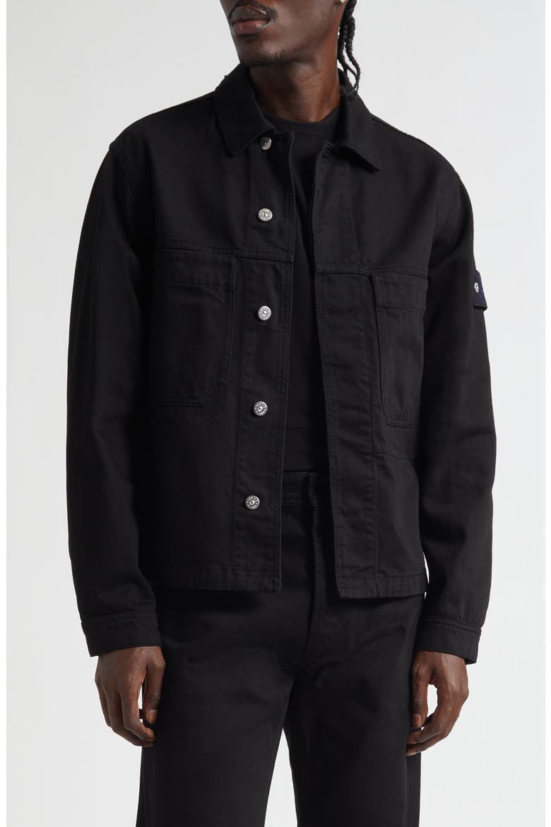 Cotton Canvas Jacket, Main, color, V0029 BLACK