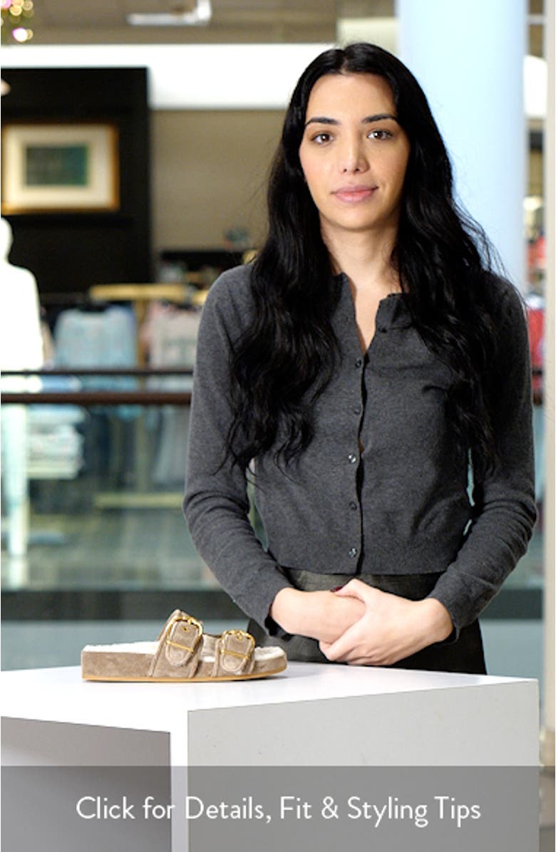 Prue Genuine Shearling Lined Two Strap Sandal, sales video thumbnail