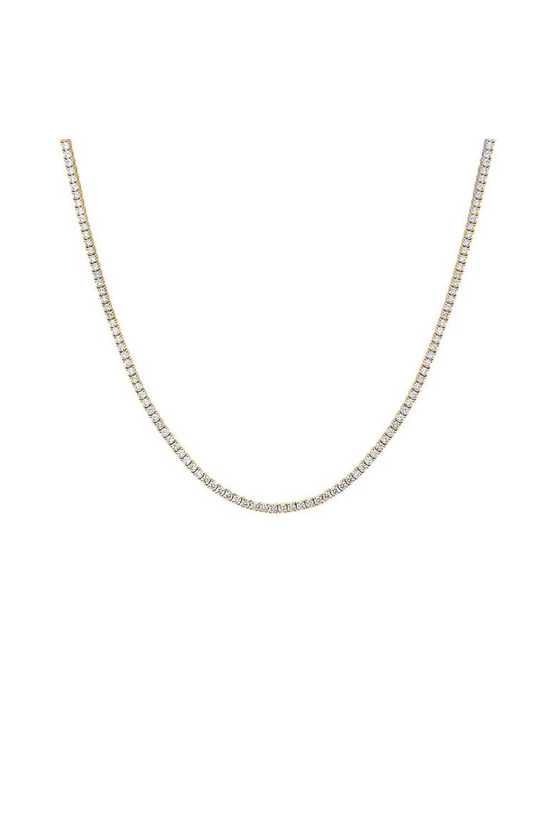Lab Grown Diamond Four Prong Tennis Necklace 14K, Main, color, 14K Gold - 5 Carat