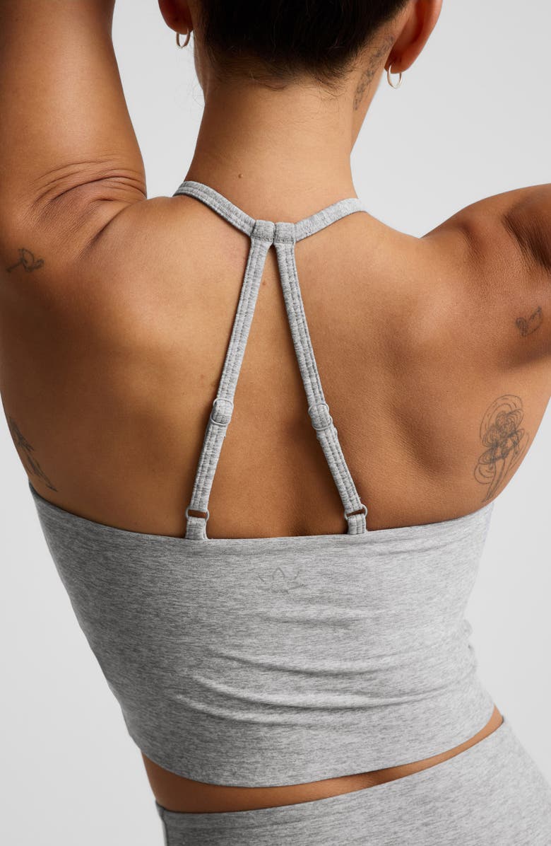 Beyond Yoga Make it Strappy Spacedye Crop Tank, Alternate, color, Silver Mist