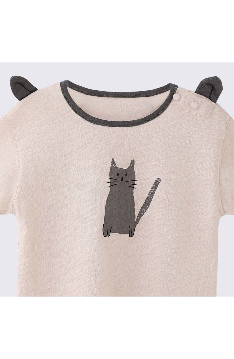 Banblu Cat Pajama Set, Alternate, color, Beige