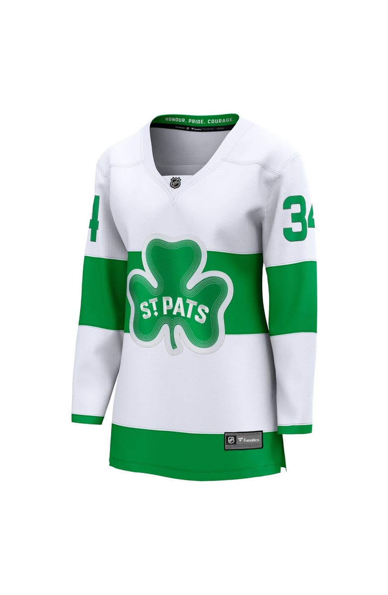 FANATICS Women's Fanatics Branded Auston Matthews White Toronto Maple Leafs St. Patricks Alternate Premier Breakaway Player Jersey, Alternate, color, White