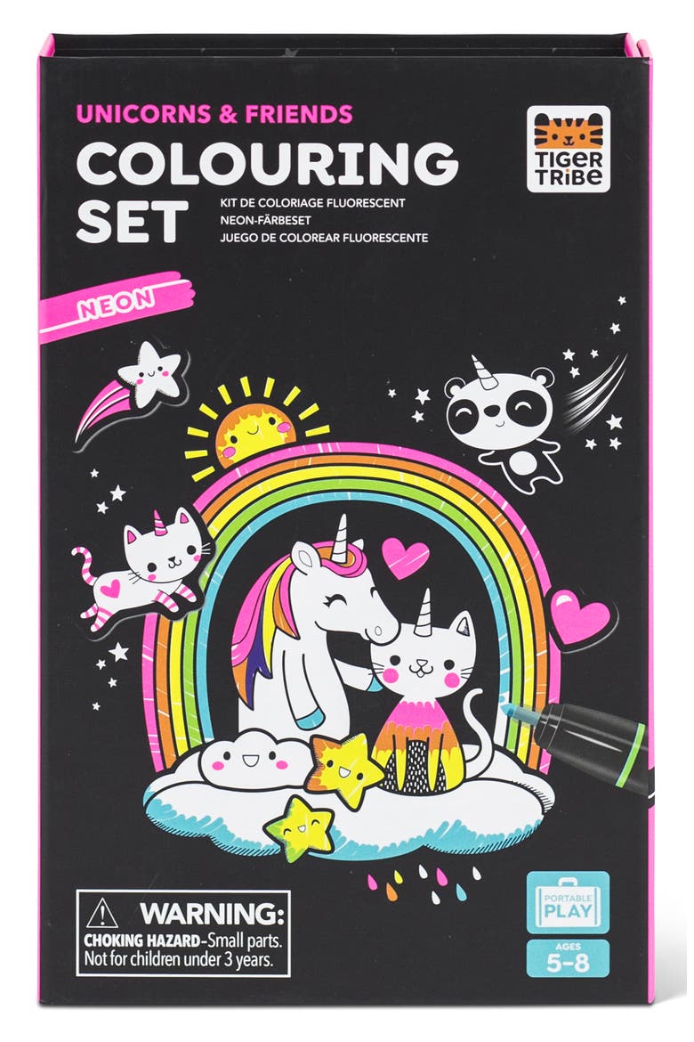 Unicorns & Friends Coloring Set, Main, color, BLACK MULTI