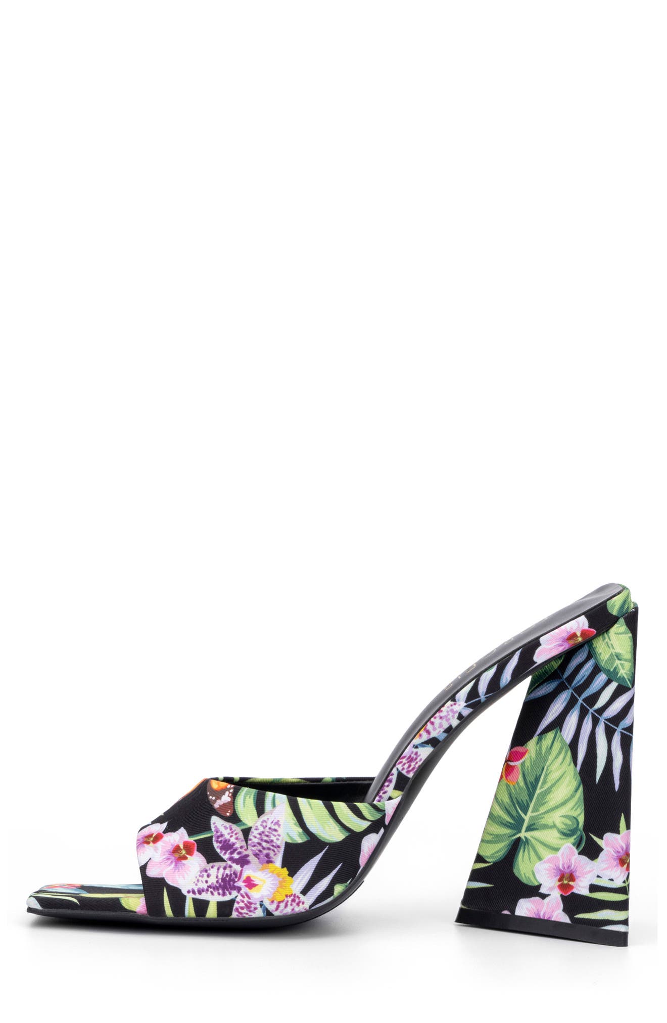 TORGEIS Paradise Tropical Print Block Heel Sandal, Alternate, color, 