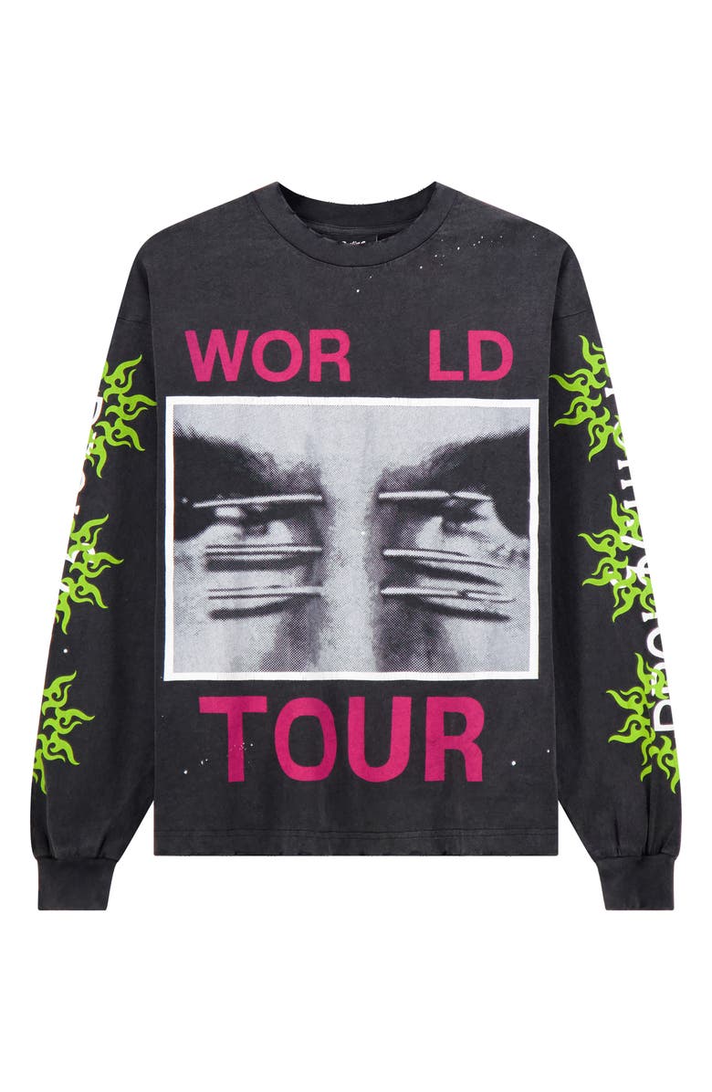 Rolling Loud Nailhead Graphic Long Sleeve T-Shirt, Alternate, color, Washed Black