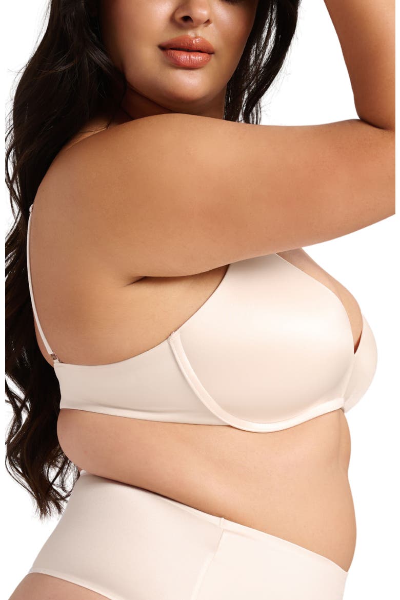 Smooth Satin Luxe Lift Bra, Alternate, color, Champagne