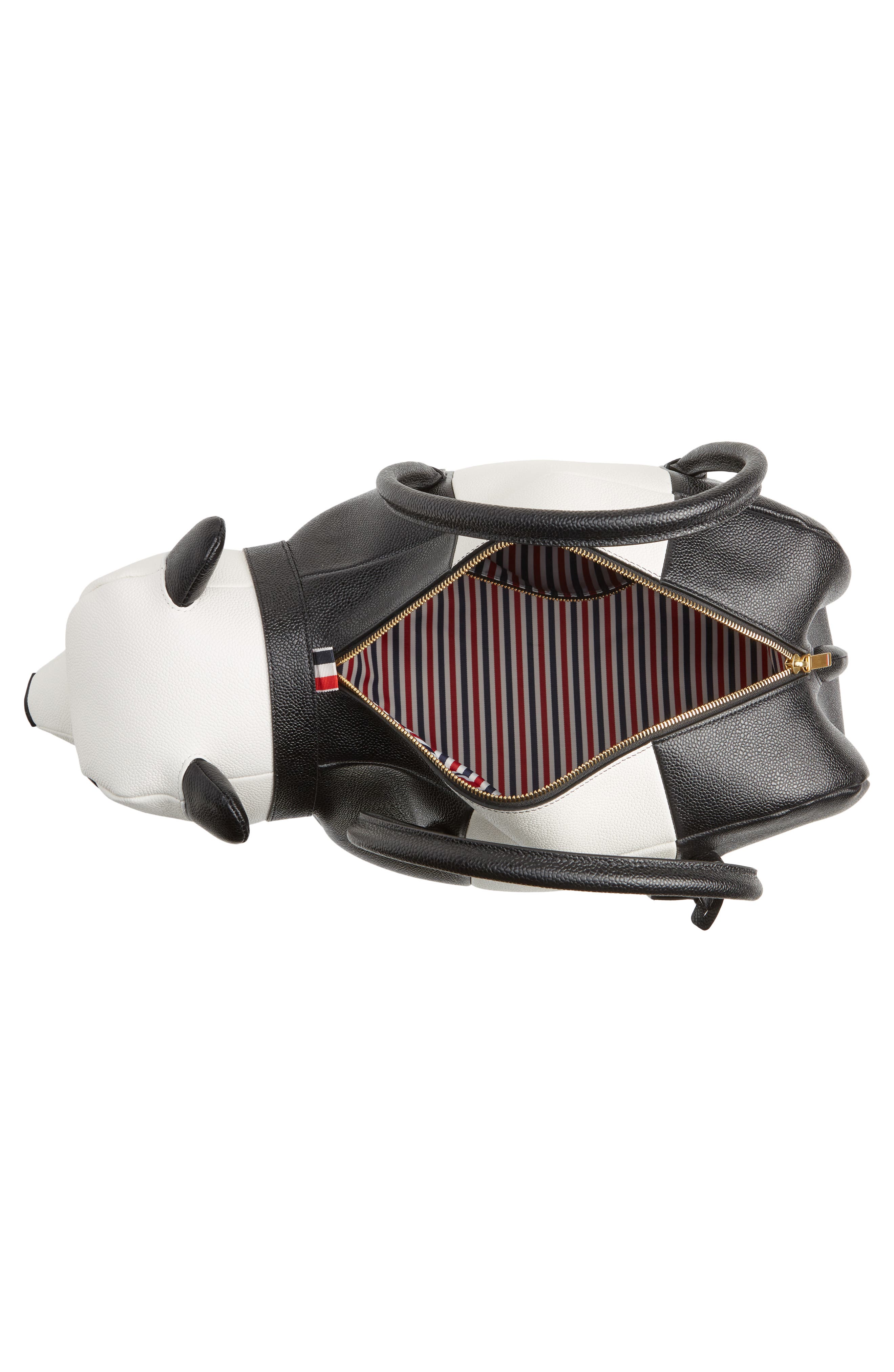 Thom Browne Panda Leather Bag, Alternate, color, 