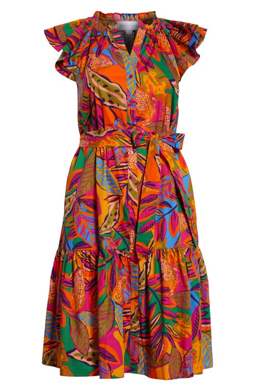 Sugarlips Milana Floral Dynamite Cotton Midi Dress In Multi