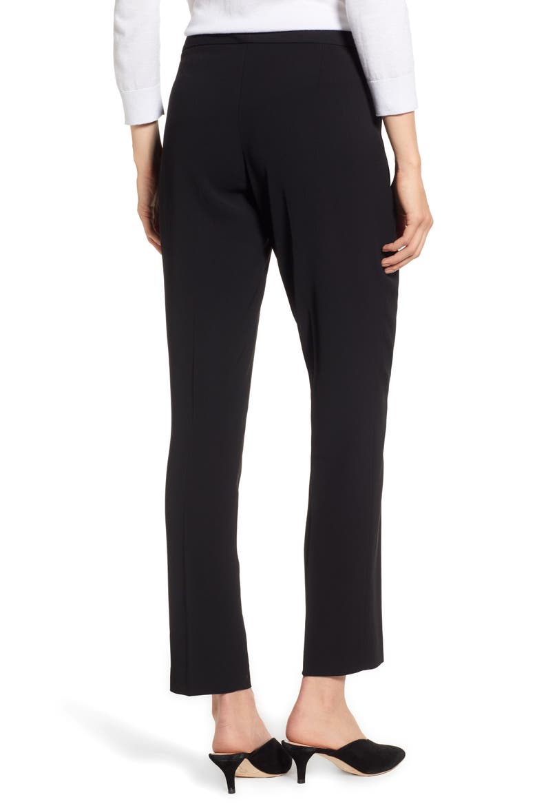 Textured Skinny Ankle Pants, Alternate, color, RICH BLACK