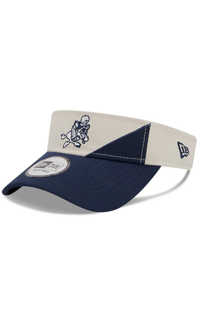 New Era Men's New Era Cream/Navy Dallas Cowboys 2023 Sideline Historic Adjustable Visor, Main, color, Cream