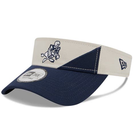 Men's New Era Cream/Navy Dallas Cowboys 2023 Sideline Historic Adjustable Visor
