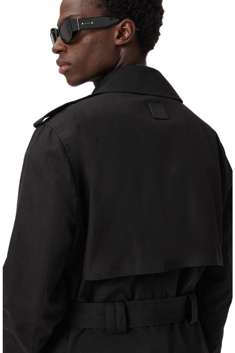 Bastille Trench Coat, Alternate, color, BLACK