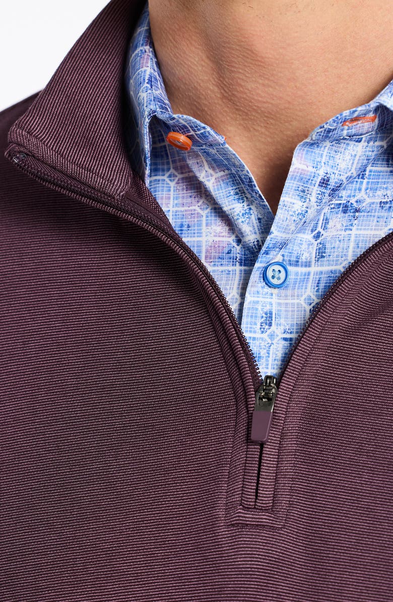 Robert Graham Troland Quarter Zip Top, Alternate, color, Plum Perfect