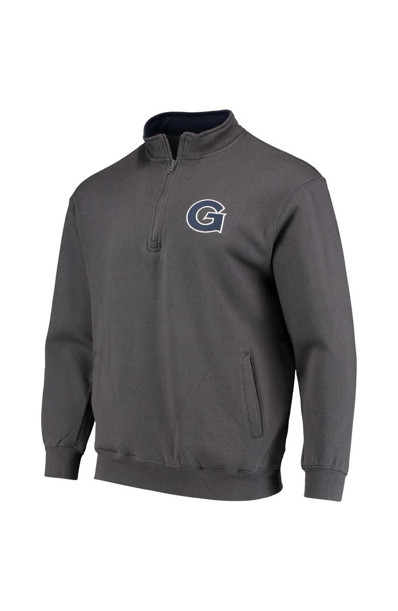 COLOSSEUM Men's Colosseum Charcoal Georgetown Hoyas Tortugas Logo Quarter-Zip Jacket, Alternate, color, 