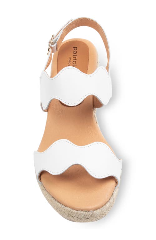 Shop Patricia Green Palm Beach Wedge Sandal In White Leather