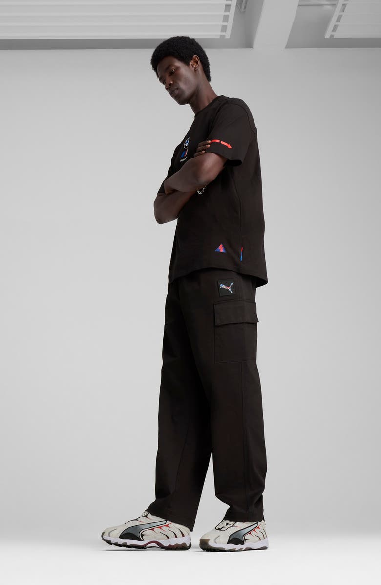 PUMA BMW M4 Motorsport Cotton Cargo Pants, Alternate, color, Puma Black
