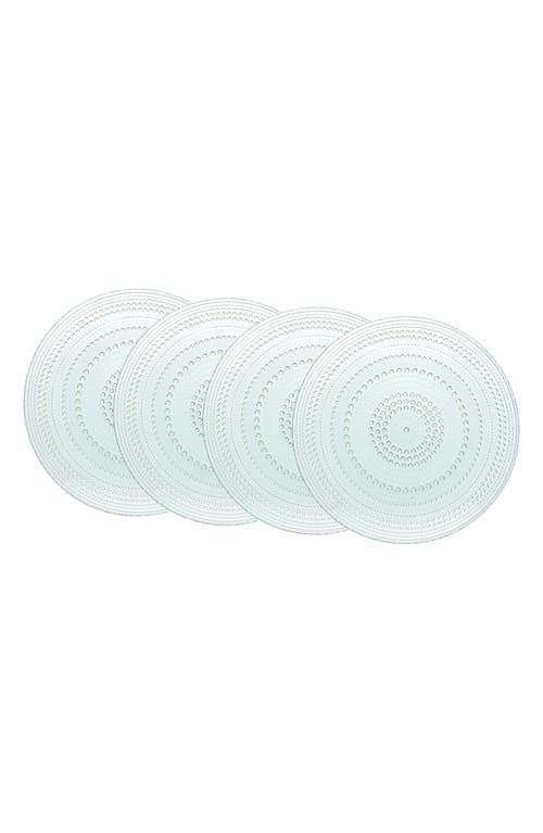 Fortessa Set Of 4 Jupiter Glass Green Salad Plates In Sage