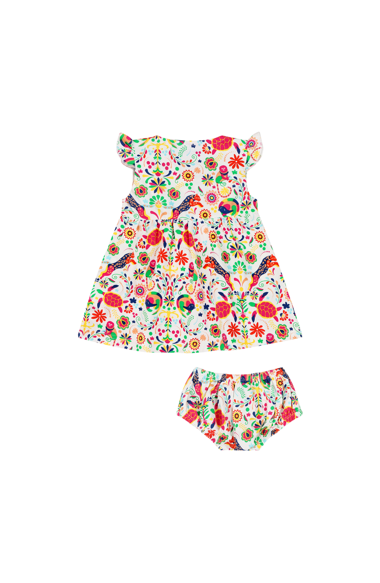 Mixed Up Clothing Baby Vestito Dress Set, Alternate, color, Animal Arabesque