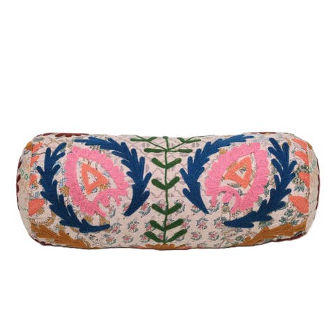 Kantha Charm Bolster | Cotton Fabric